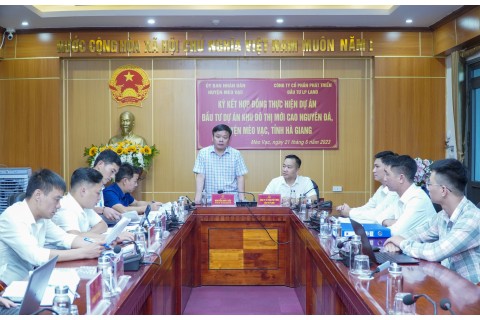 Lễ ký kết thực hiện đầu tư Dự án Khu đô thị mới Cao Nguyên Đá tại Mèo Vạc